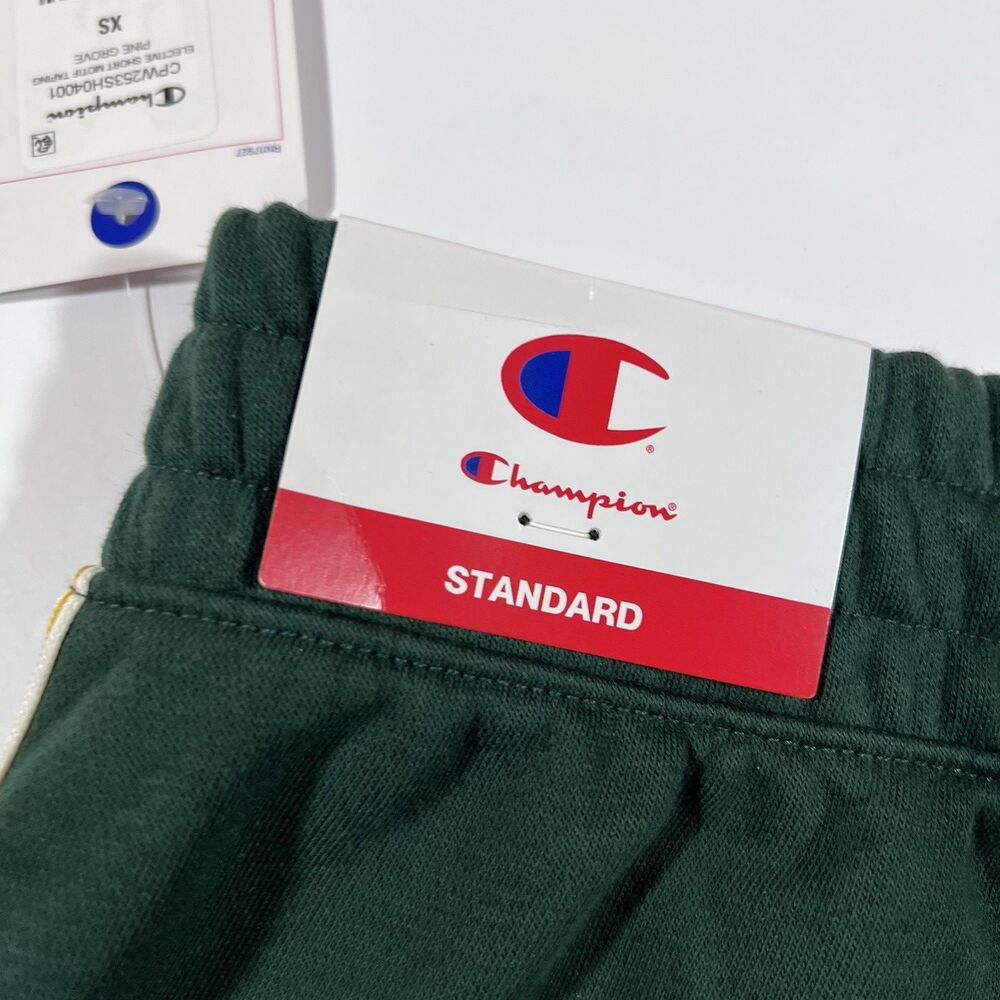 Champion Elective Sport Motif Taping Athletic Shorts Green Women's Size XS NWT! - Picture 6 of 6